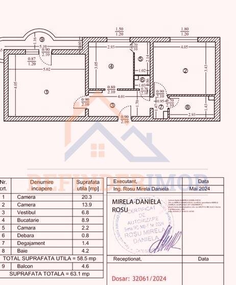 13 Septembrie Vanzare Apartament cu 2 camere, zona 13 Septembrie